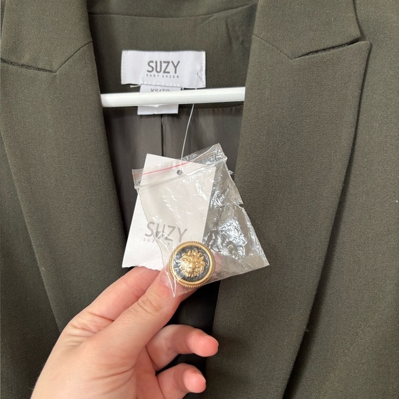 🎉4/30$🎉 Suzy Shier Olive Green Blazer - Size XS (NWT) - Picture 3 of 6